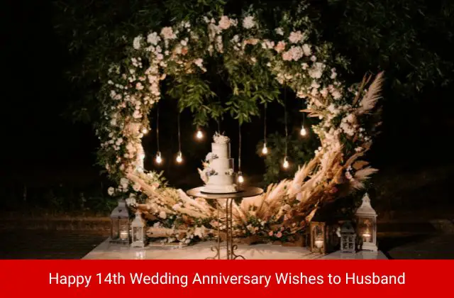 Happy 14th Wedding Anniversary Wishes to Husband